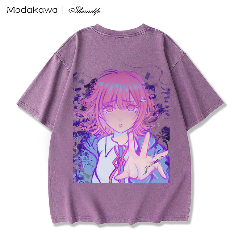 MODAKAWA X Shionslife – Game Over – Vintage-T-Shirt aus 100 % Baumwolle - Purple - 5XL - image 2