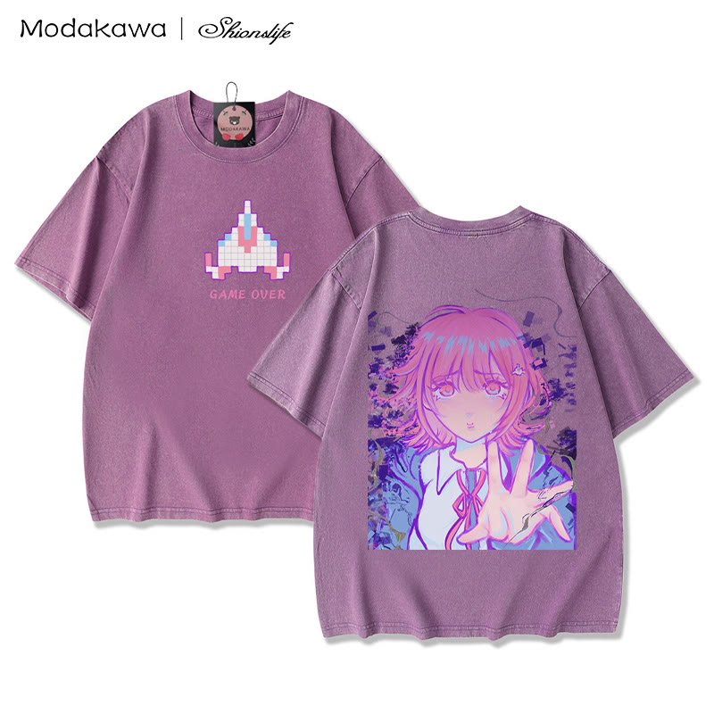 MODAKAWA X Shionslife – Game Over – Vintage-T-Shirt aus 100 % Baumwolle - image 1