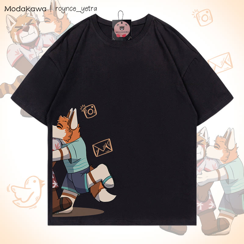 MODAKAWA X roynce_yetra Anderson Kisses Felipe Grafik-T-Shirt - Black Anderson - 5XL - image 3