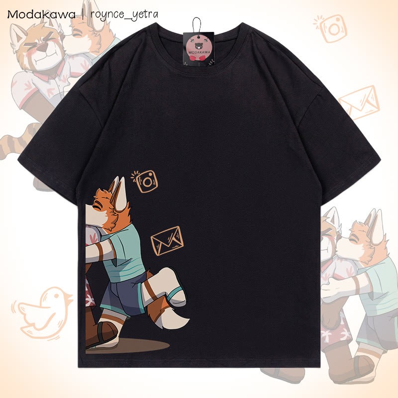 MODAKAWA X roynce_yetra Anderson Kisses Felipe Grafik-T-Shirt - Black Anderson - 5XL - image 3