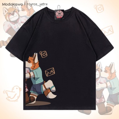 MODAKAWA X roynce_yetra Anderson Kisses Felipe Grafik-T-Shirt - Black Anderson - 5XL - image 3