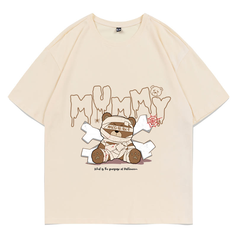 MODAKAWA MUMIE Bär Grafik T-Shirt - Apricot - 5XL - image 1