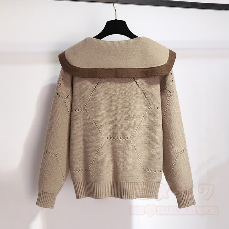 Zweiteiliger Pullover mit 3D-Blumenmuster, Gürtel und Rock - image 3