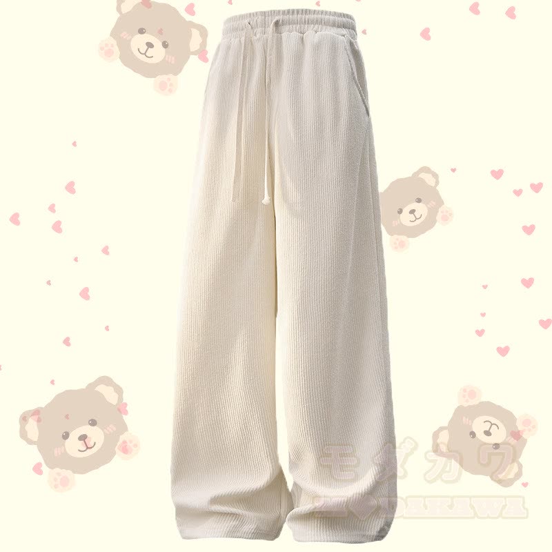 Zweiteiliges Set: Strickpullover mit Bärenmotiv, Hose mit Taschen - image 4