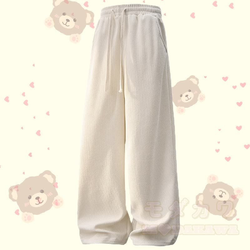 Zweiteiliges Set: Strickpullover mit Bärenmotiv, Hose mit Taschen - image 4