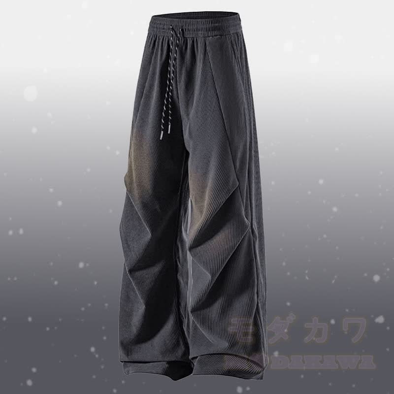 Farbverlauf-Pullover mit flauschigem Unterkleid und Cordhose (zweiteilig) - Graue Hose - 3XL - image 8