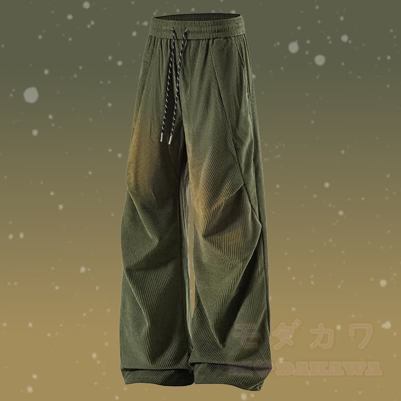 Farbverlauf-Pullover mit flauschigem Unterkleid und Cordhose (zweiteilig) - Grüne Hose - 3XL - image 7