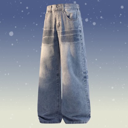 Zweiteiler: Strickpullover mit Farbverlauf und Jeans - Blue Pants - 2XL - image 7