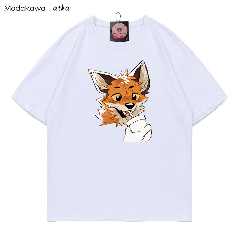 MODAKAWA X atka Fuchs-Print T-Shirt - White - 5XL - image 2