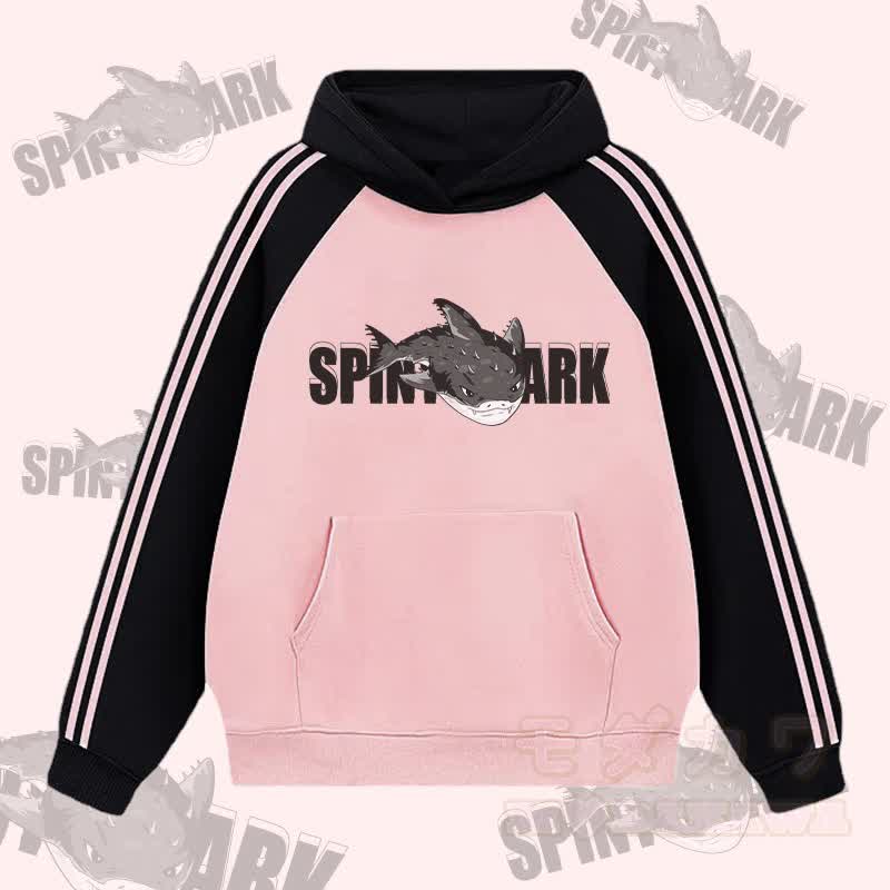 MODAKAWA SPINY SHARK Hoodie mit Grafik- Farben -Design und Fleece-Futter - Rosa - 2XL - image 2