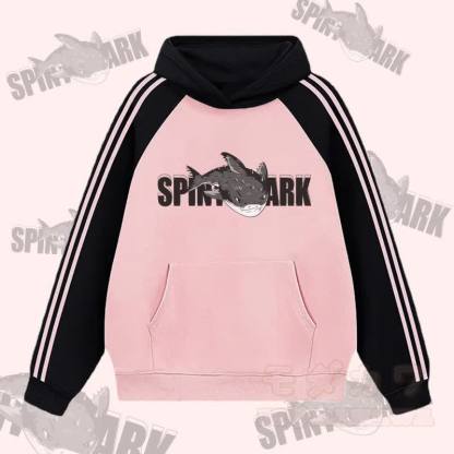 MODAKAWA SPINY SHARK Hoodie mit Grafik- Farben -Design und Fleece-Futter - Rosa - 2XL - image 2