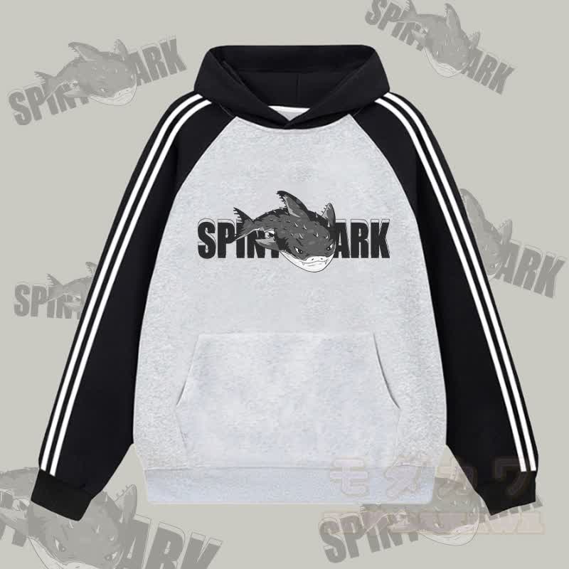 MODAKAWA SPINY SHARK Hoodie mit Grafik- Farben -Design und Fleece-Futter - Grau - 2XL - image 3