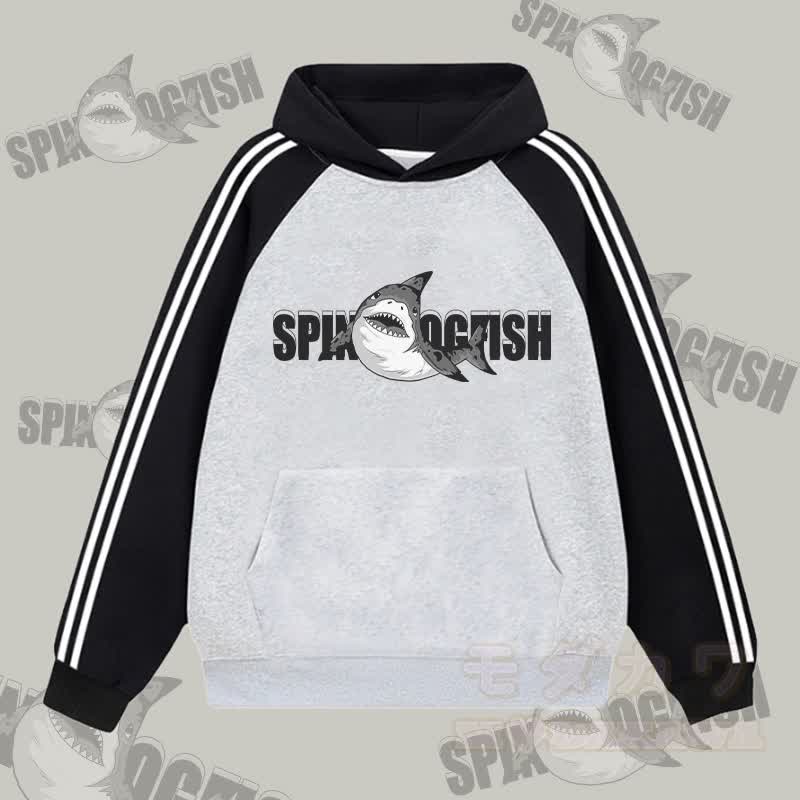 MODAKAWA SPINY DOGFISH Hoodie mit Grafik- Farben -Design und Fleece-Futter - Grau - 2XL - image 1