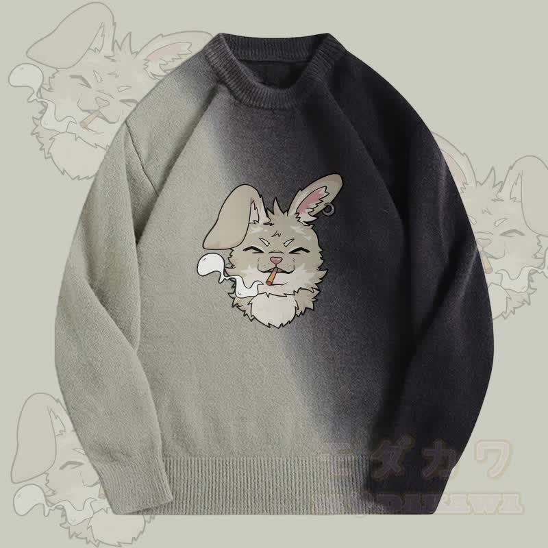 MODAKAWA Nabi Smoking Gradient Strickpullover - Grün - 2XL - image 1