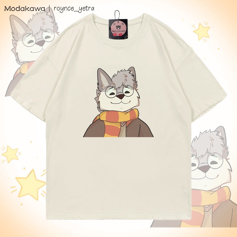 MODAKAWA X roynce_yetra Roy Smiles Grafik-T-Shirt - Beige - 5XL - image 1