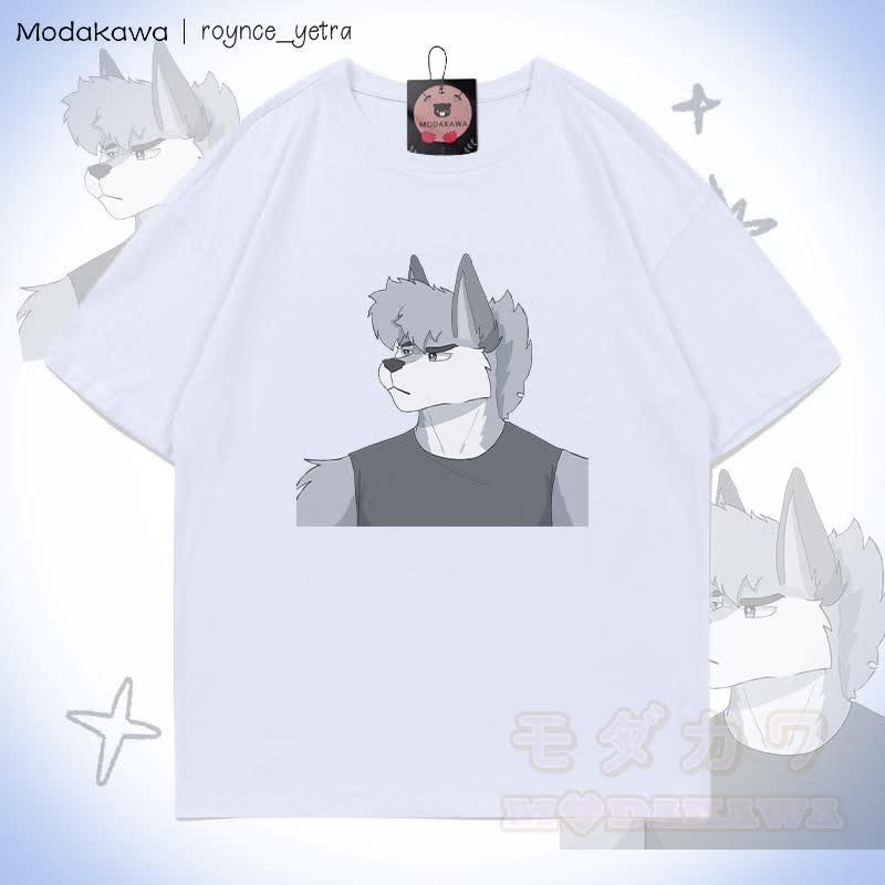 MODAKAWA X roynce_yetra Roy Frowns Grafik-T-Shirt - Weiß - 5XL - image 2