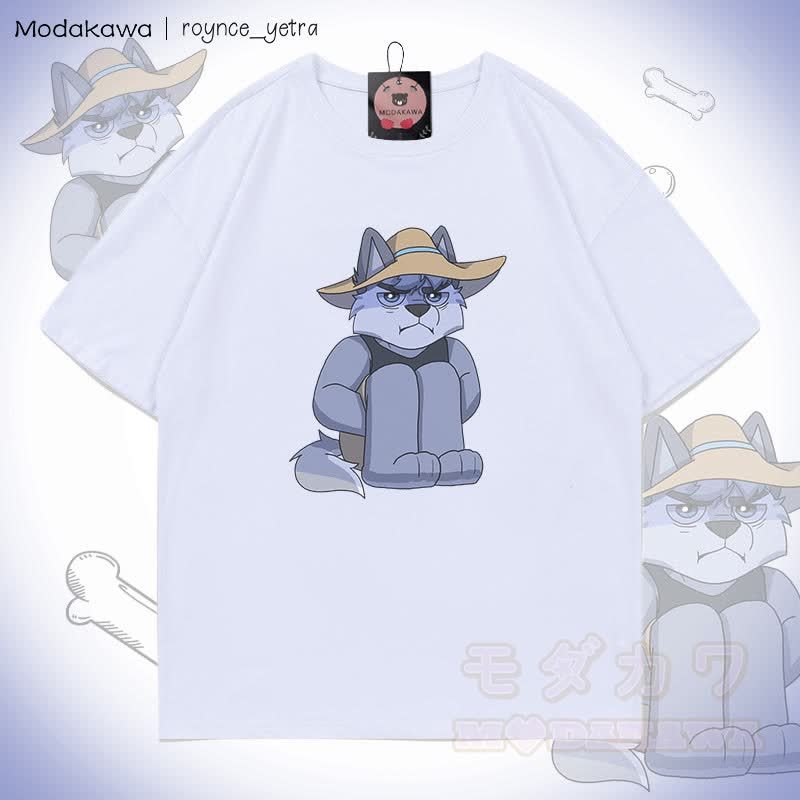 MODAKAWA X roynce_yetra Unhappy Roy Grafik-T-Shirt - Weiß - 5XL - image 2