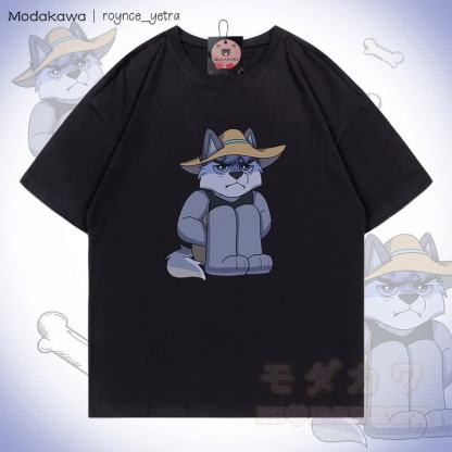 MODAKAWA X roynce_yetra Unhappy Roy Grafik-T-Shirt - Schwarz - 5XL - image 3