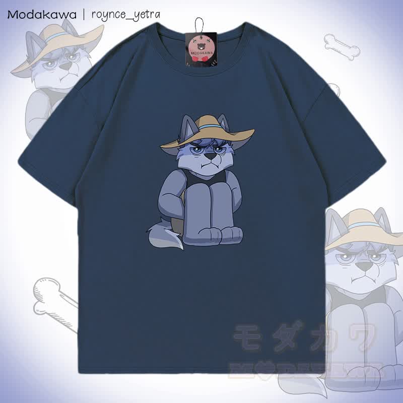 MODAKAWA X roynce_yetra Unhappy Roy Grafik-T-Shirt - Purpurblau - 5XL - image 1
