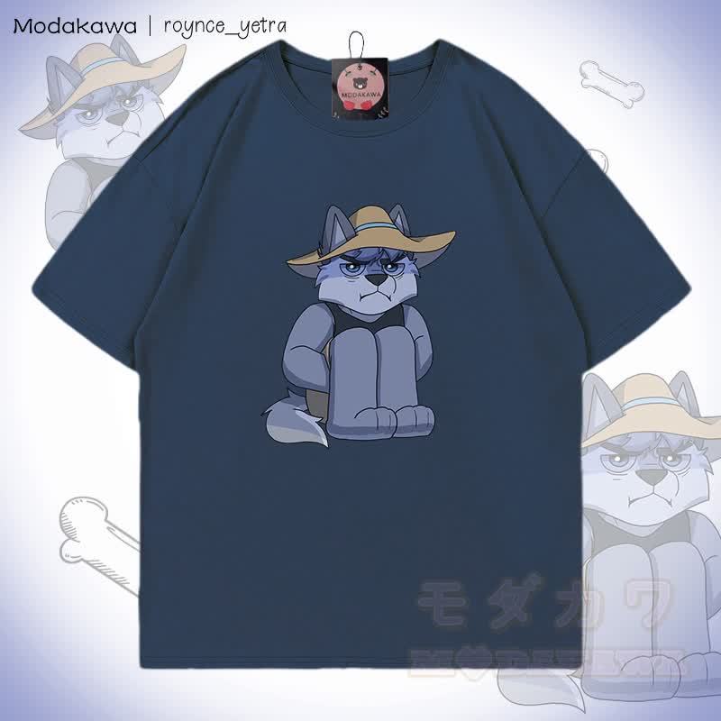 MODAKAWA X roynce_yetra Unhappy Roy Grafik-T-Shirt - Purpurblau - 5XL - image 1