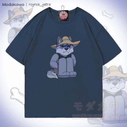 MODAKAWA X roynce_yetra Unhappy Roy Grafik-T-Shirt - Purpurblau - 5XL - image 1