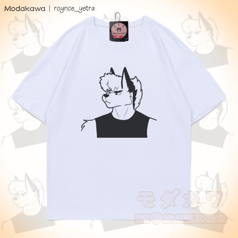 MODAKAWA X roynce_yetra Roy Frowns Grafik-T-Shirt - Weiß - 5XL - image 2