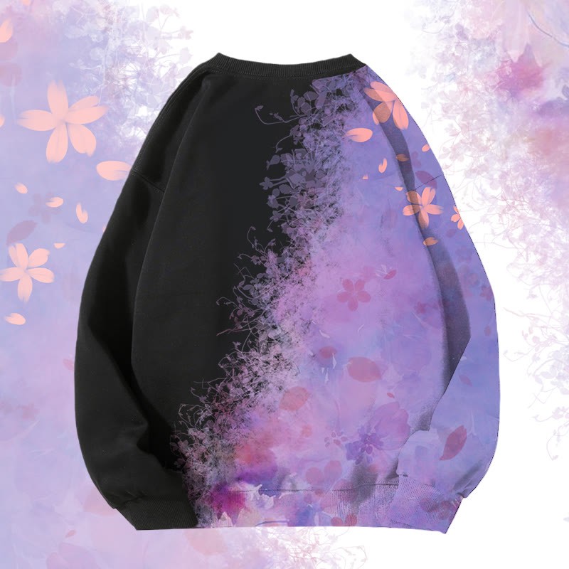 MODAKAWA Sakura Unisex-Sweatshirt mit Farbverlauf und Allover-Print - image 2