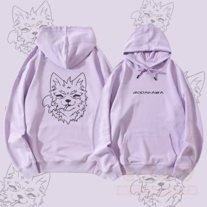 MODAKAWA Koda Smoking Graphic Streetwear Pullover Hoodie - Lila - 5XL - image 1