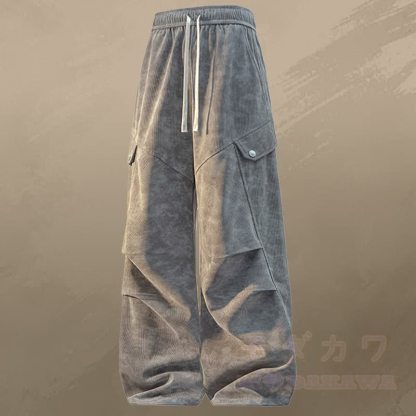 Zweiteiliger Strickpullover mit Batikmuster und Cargohose - Graue Hose - 3XL - image 9