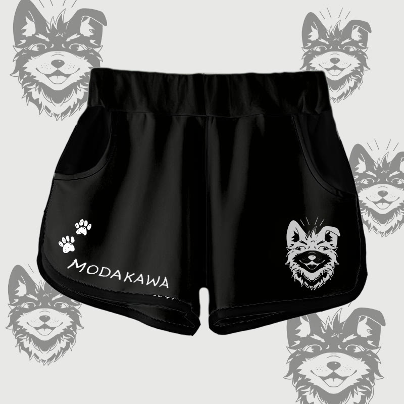 MODAKAWA Gradient Smiling Koda Graphic Shorts - Black - 5XL - image 2