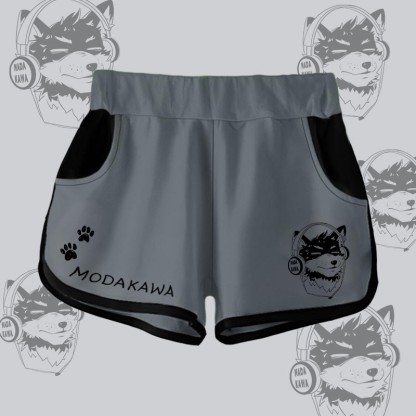 MODAKAWA Gradient Koda Shorts mit Kopfhörern - Dark Grey - 5XL - image 5