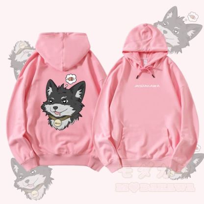 MODAKAWA Koda Thinking About Meat Grafik Streetwear Pullover Hoodie - Rosa - 5XL - image 2