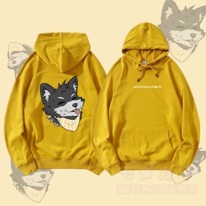 MODAKAWA Zunge-raus Koda Grafik Streetwear Pullover Hoodie - Gelb - 5XL - image 2