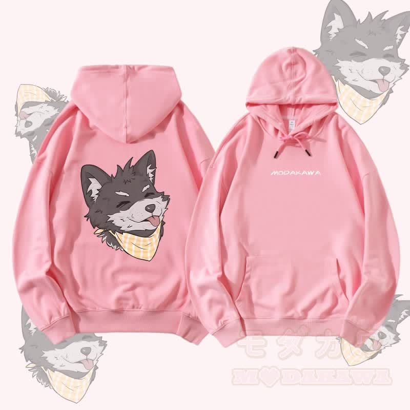 MODAKAWA Zunge-raus Koda Grafik Streetwear Pullover Hoodie - Rosa - 5XL - image 1