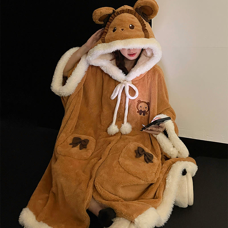 Plüschtier-Kapuzenumhang - image 1