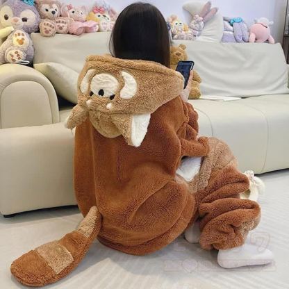 Roter Panda Plüsch-Kapuzen-Einteiler-Schlafanzug - image 1