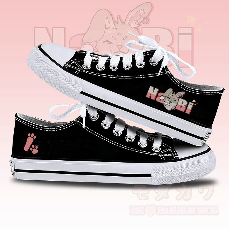 MODAKAWA Nabi Smoking Graphic Low Top Schnürschuhe aus Canvas - Schwarz - 44 - image 1
