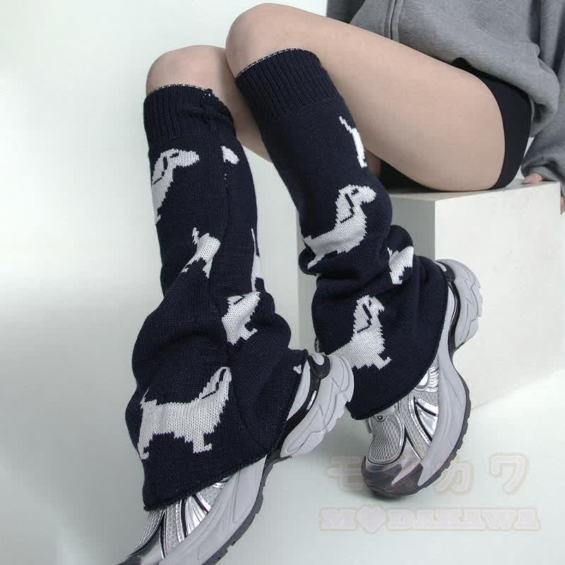 Wende-Beinwärmer aus Welpenstrick - image 1