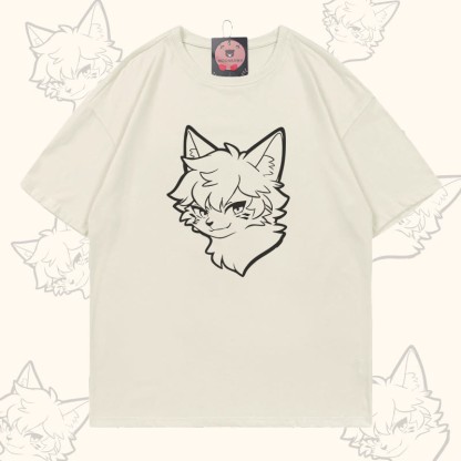 MODAKAWA Cat Boy Grafik-T-Shirt - Beige - 5XL - image 2