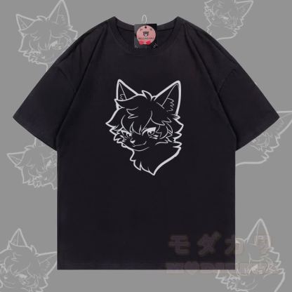 MODAKAWA Cat Boy Grafik-T-Shirt - Schwarz - 5XL - image 1
