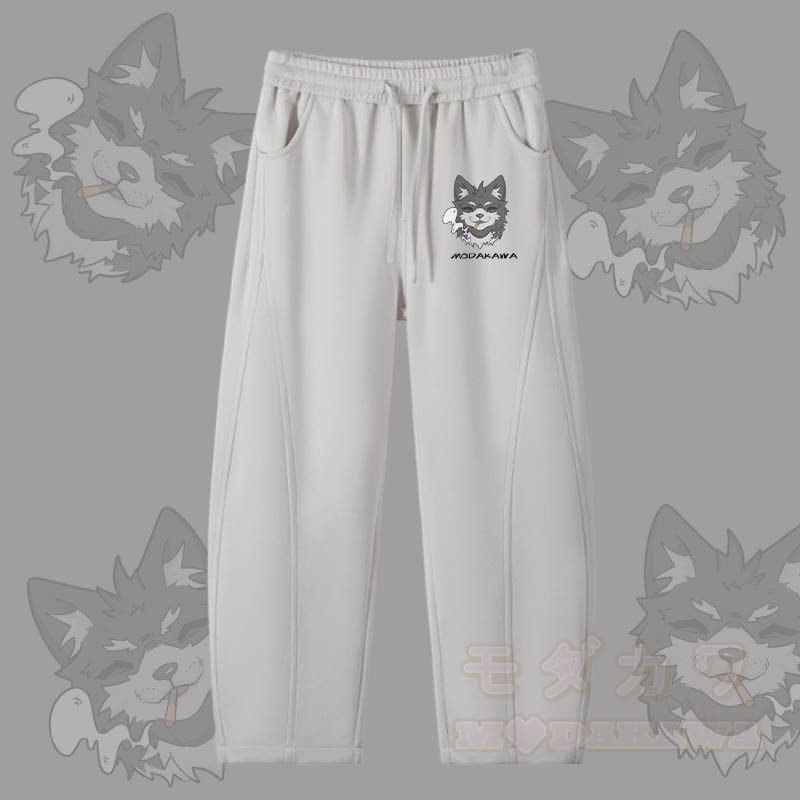 MODAKAWA Koda Smoking Puppy Graphic Herren-Unterhose mit Kordelzug - Grau - 4XL - image 2