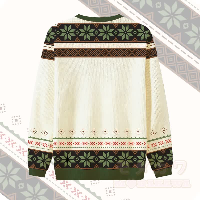 MODAKAWA ERINNERUNG AN DAS LEBEN Pullover mit Katzenmotiv und Mugshot-Motiv - image 2