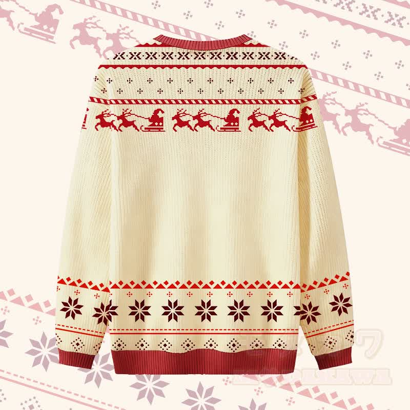 MODAKAWA FROHE WEIHNACHTEN Pullover mit rotem Panda-Motiv - image 2