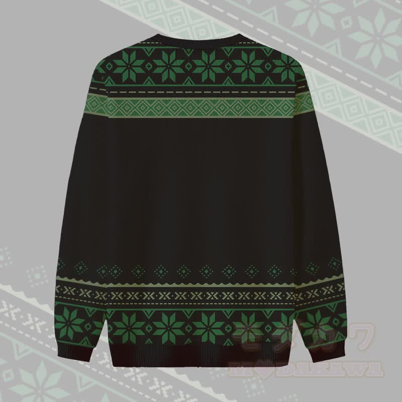 MODAKAWA ERINNERUNG AN DAS LEBEN Pullover mit Katzenmotiv und Mugshot-Motiv - image 4