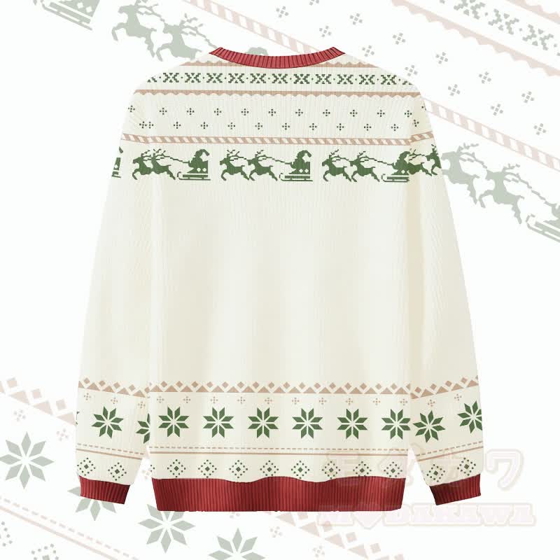 MODAKAWA FROHE WEIHNACHTEN Pullover mit rotem Panda-Motiv - image 4