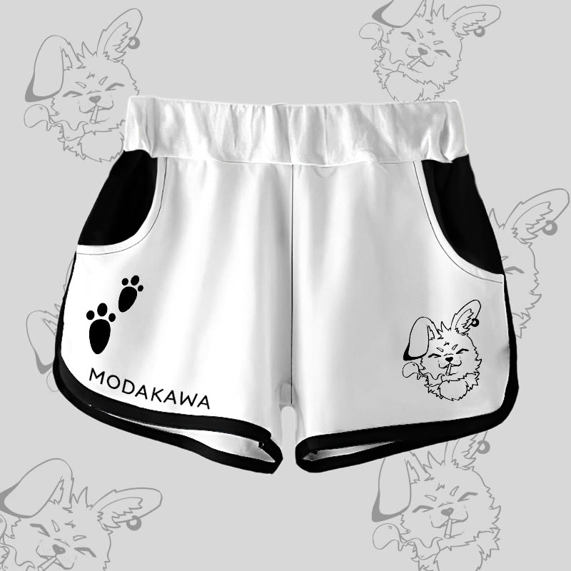 MODAKAWA Nabi Smoking Bunny Gradient Shorts - White - 5XL - image 3