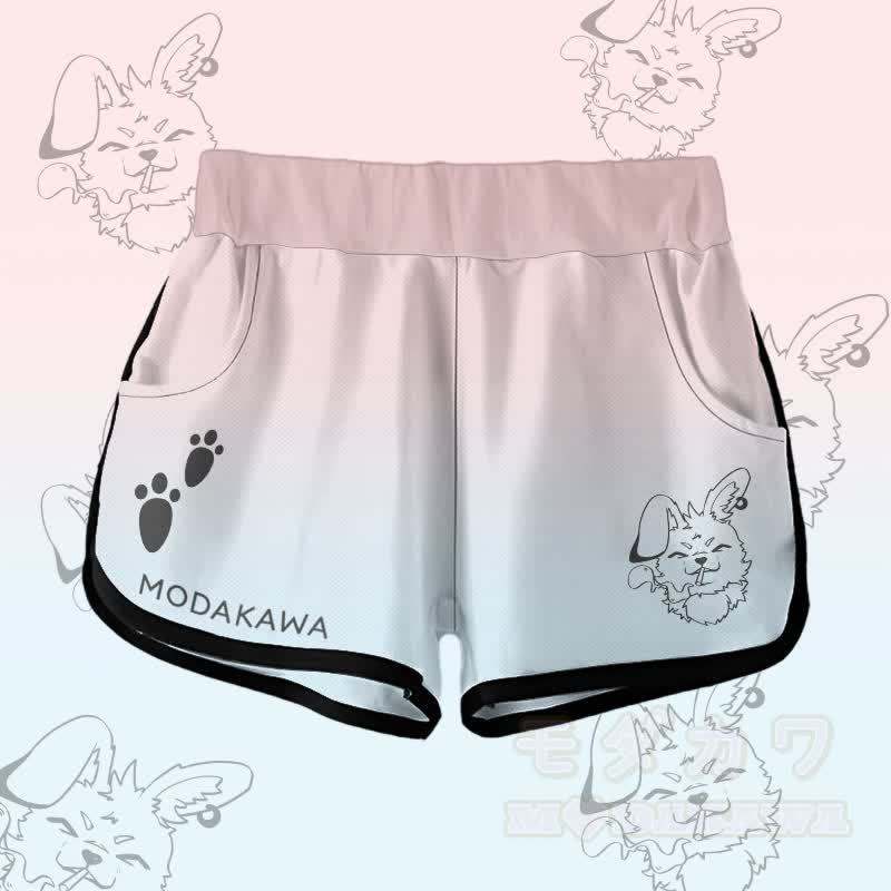 MODAKAWA Nabi Smoking Bunny Gradient Shorts - Rosa - 5XL - image 1