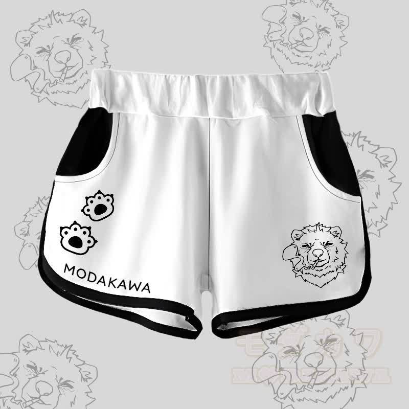 MODAKAWA Smoking Bear Gradient Shorts - Weiß - 5XL - image 3