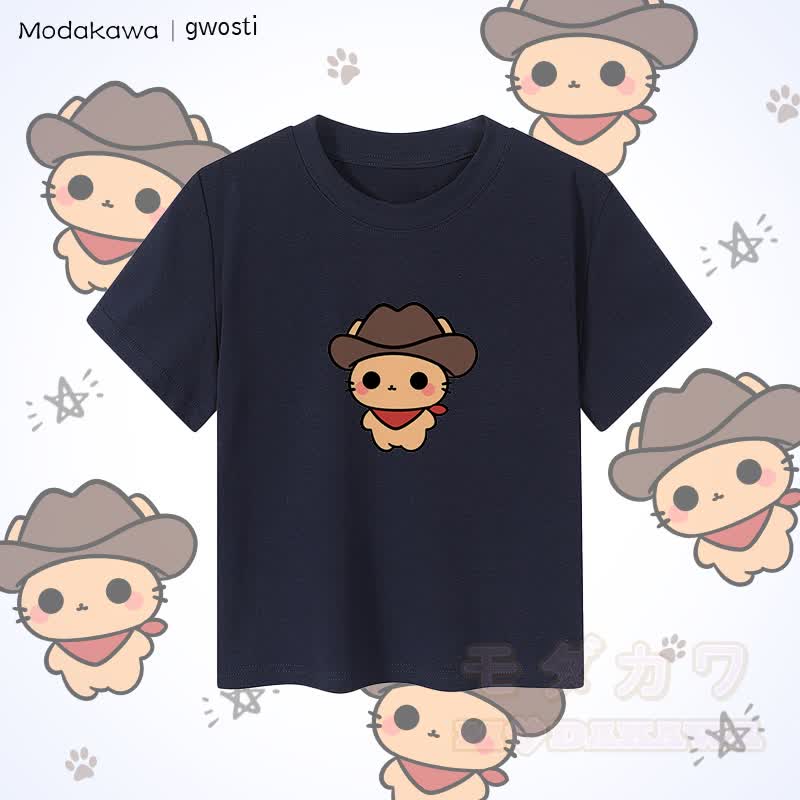 MODAKAWA X gwosti Brown Meowdy Graphic Damen Crop-Top aus 92 % gekämmter Baumwolle - Purpurblau - XL - image 2