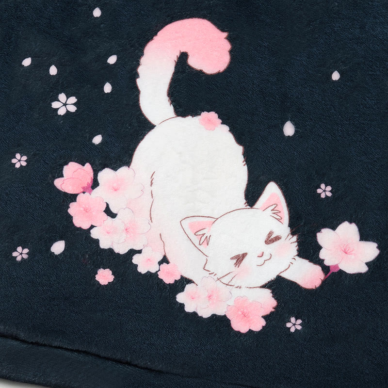 MODAKAWA MEOW Sakura Katzen-Plüschhoodie mit Hasenohren - image 2